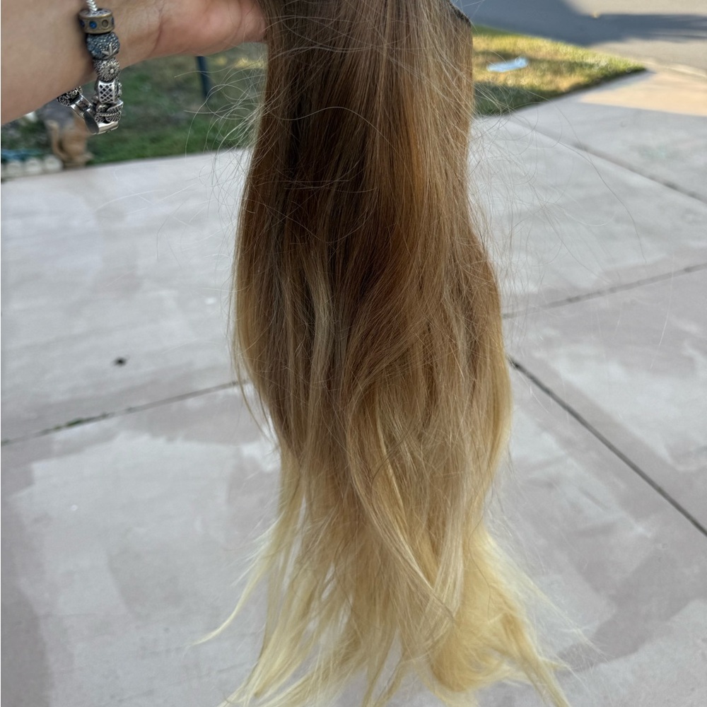 Halo couture 22" Layered Hair extension Balayage 100% Real Human Hair Color B613 - Picture 14 of 15